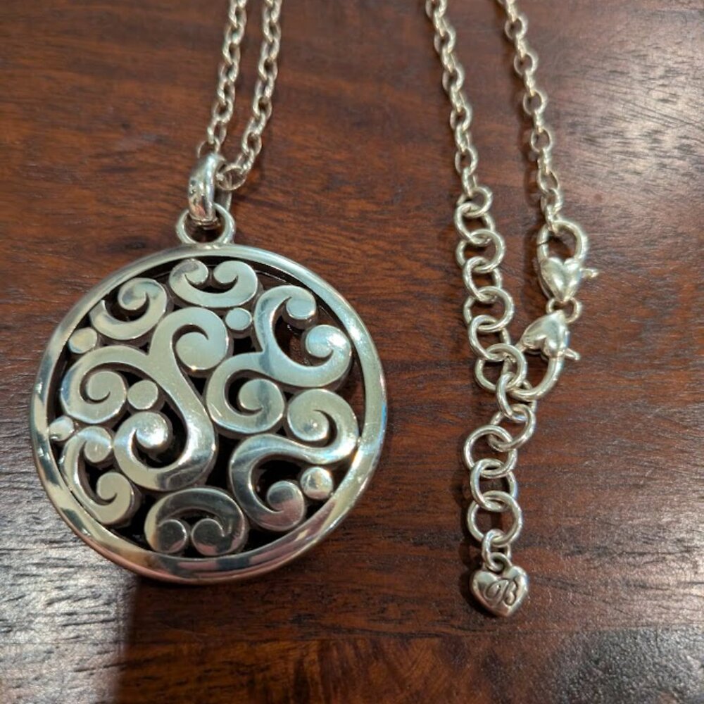Brighton Round Scroll Design Contempo Pendant Necklace - Picture 2 of 6